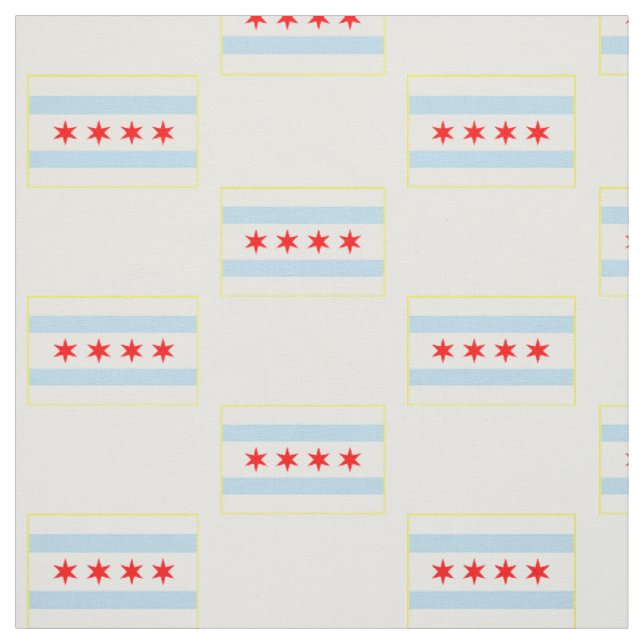 Tissu Motif de drapeau de Chicago (Échantillon)
