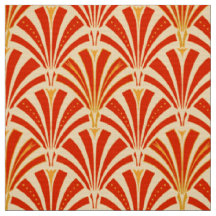 Motif de fan d'art déco - mandarine