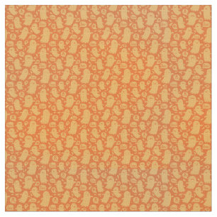 Tissu Motif de fantôme orange mou