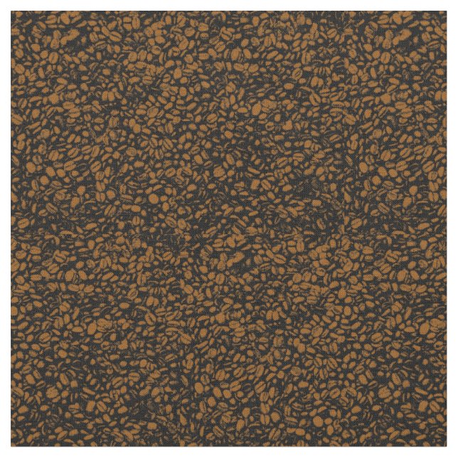 Tissu Motif de fèves de café (Fermer)