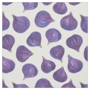 Tissu Motif de figues aquarelle