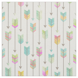 Tissu Motif de flèches d'aquarelle