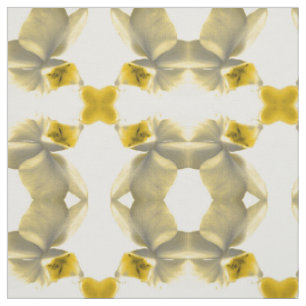 Tissu Motif de fleur artistique dans des tons jaunes