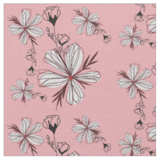 Tissu motif de fleurs