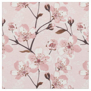 Tissu Motif de fleurs de fleurs de cerisier
