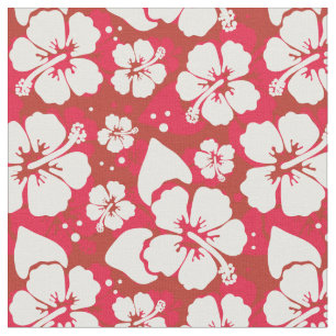 Tissu Motif de fleurs de ketmie