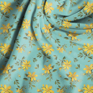 Tissu Motif de fleurs de millepertuis