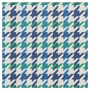 Tissu motif de fond bleu et vert rétro