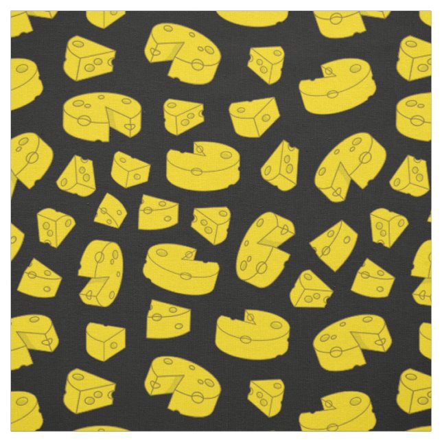Tissu Motif de fromage jaune (Échantillon)
