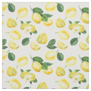 Tissu Motif de fruits aux citrons jaunes