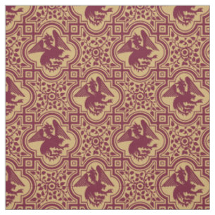 Tissu Motif de Griffin Dragon Germanique Médiéval