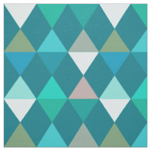 Tissu Motif de harlequin/diamant - Teal et Aqua