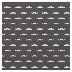 Tissu Motif de hippie de moustache