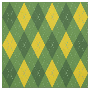 Tissu Motif de Jacquard vert et jaune