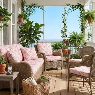 Tissu Motif de jardin rococo français avec oiseaux et fa