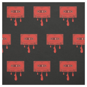 Tissu Motif de la Cassette du Coeur Rouge
