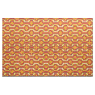 Tissu motif de la chaîne Orange seventies