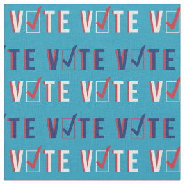 Tissu motif de la coche de vote turquoise