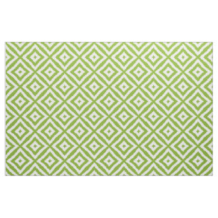 Tissu Motif de la mosaïque de Lime Green Diamond Carré
