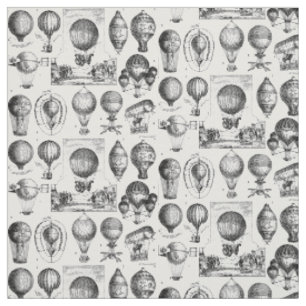 Tissu Motif de l'aéronef "Steampunk" à Ballons à air vin