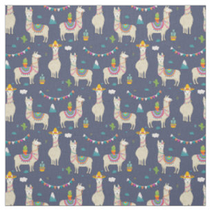 Tissu Motif de lama de célébration