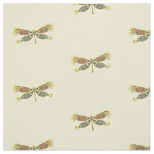 Tissu Motif de libellule fantaisiste
