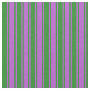Tissu Motif de lignes couleur vert et orchidée