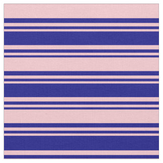 Tissu Motif de lignes de couleur bleue et rose