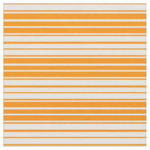 Tissu Motif de lignes orange foncé et blanc