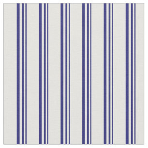 Tissu Motif de lignes/rayures bleues et blanches de minu