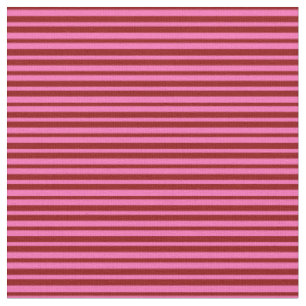 Tissu Motif de lignes rouge foncé et rose chaud