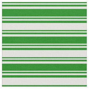 Tissu Motif de lignes vert et blanc clair
