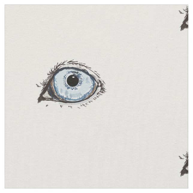 Tissu Motif de l'oeil Husky (Fermer)