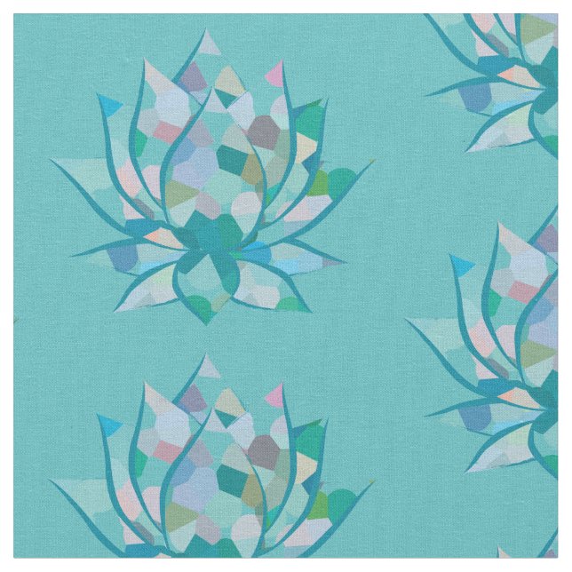 Tissu motif de Lotus (Fermer)
