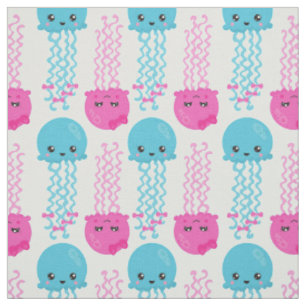 Tissu Motif de méduses, Mignonne méduse, Sea Animaux