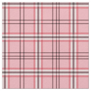 Tissu Motif de mode à carreaux rose et gris chic