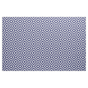 Tissu Motif de mosaïque Carré Hip Dark Blue Ikat Diamo
