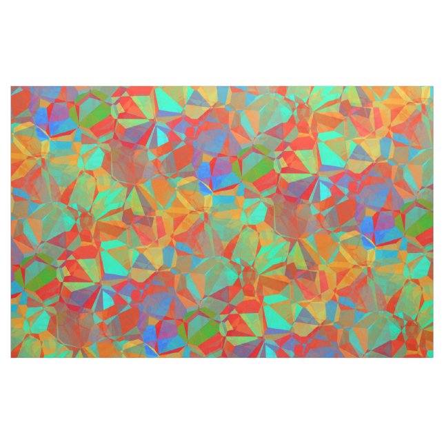 Tissu Motif de mosaïque géométrique rétro couleur Abstra (Fat Quarter)
