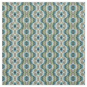 Tissu Motif de mosaïque Turquoise bleu vert citron vert