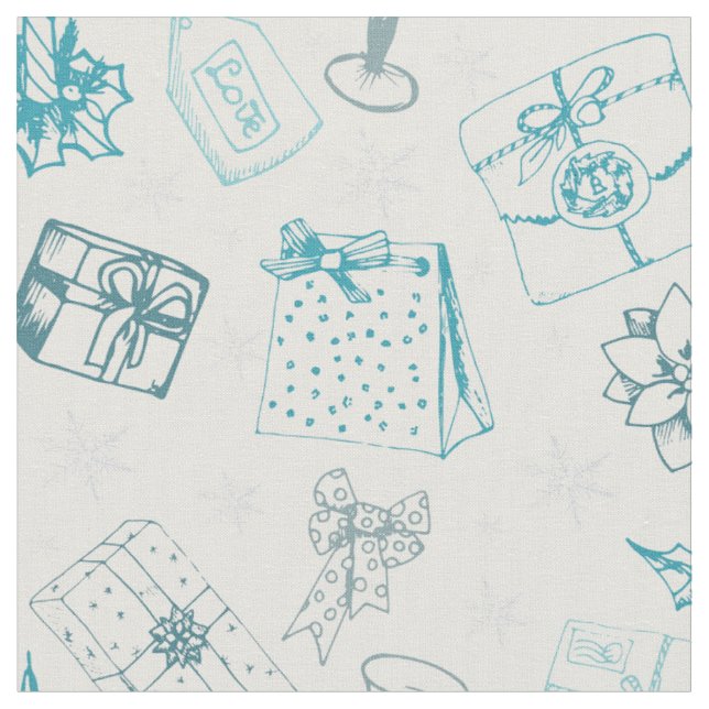 Tissu motif de noël (Fermer)