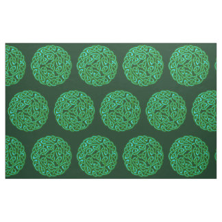 Tissu Motif de noeud celtique traditionnel de vert vert