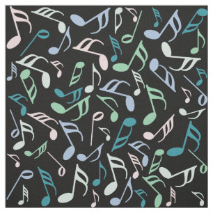 Tissu Motif de note de musique