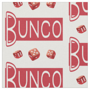 Tissu Motif de nouveauté de Bunco Red Dice