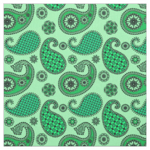 Tissu Motif de Paisley, jade et vert en bon état