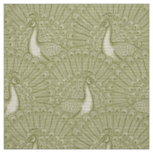 Tissu motif de paon