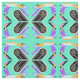 Tissu Motif de papillon au néon d'années 90