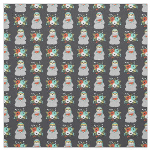 Tissu Motif de paresse de pastèque