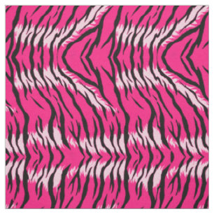 Tissu Motif de peau d'animal Tigre Rose