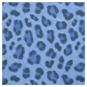 Tissu Motif de peau Poster de animal léopard bleu