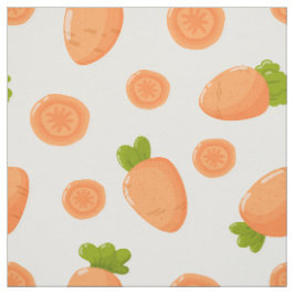 Tissu Motif de petites carottes et tranches
